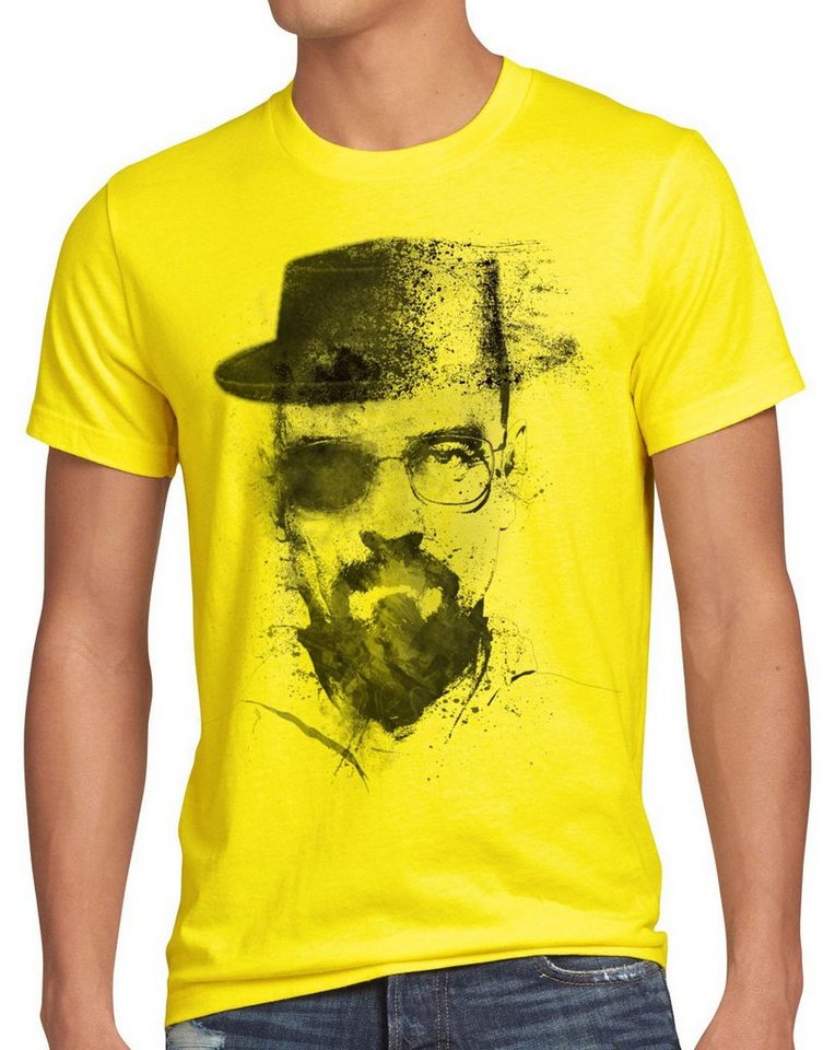 style3 Print-Shirt Herren T-Shirt Walter breaking heisenberg bad white meth crystal los pollos dvd von style3