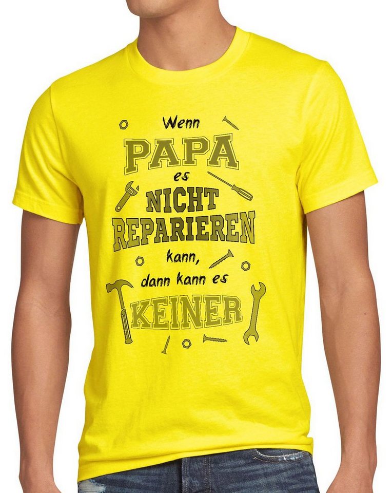 style3 Print-Shirt Herren T-Shirt Wenn Papa nicht reparieren kann es keiner Shirt Spruch Funshirt von style3