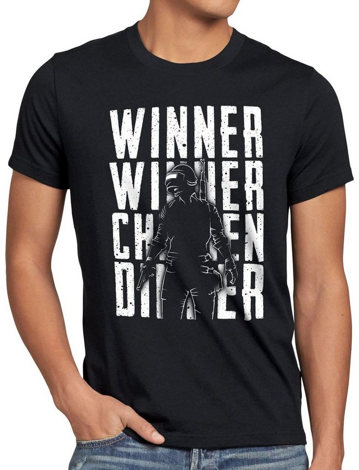style3 Print-Shirt Herren T-Shirt Winner Winner Chicken Dinner pvp multiplayer von style3