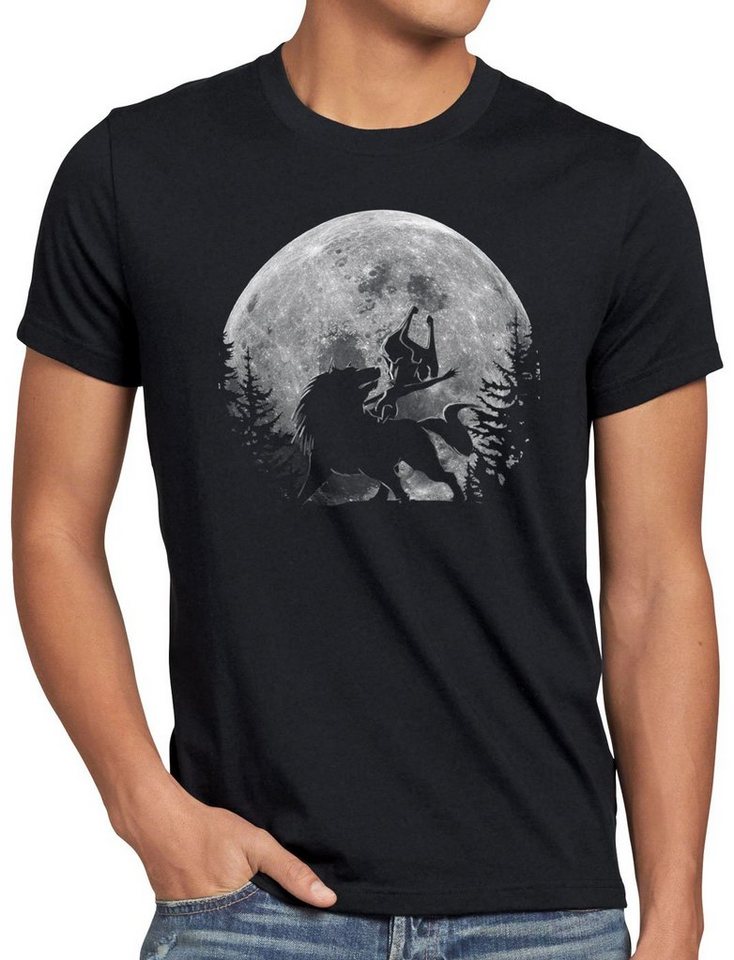 style3 Print-Shirt Herren T-Shirt Wolf Link Midna Mond twilight princess von style3