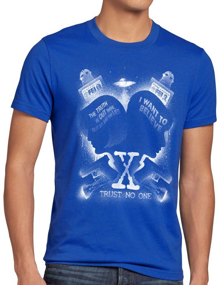 style3 Print-Shirt Herren T-Shirt X-Agents fbi alien ufo von style3