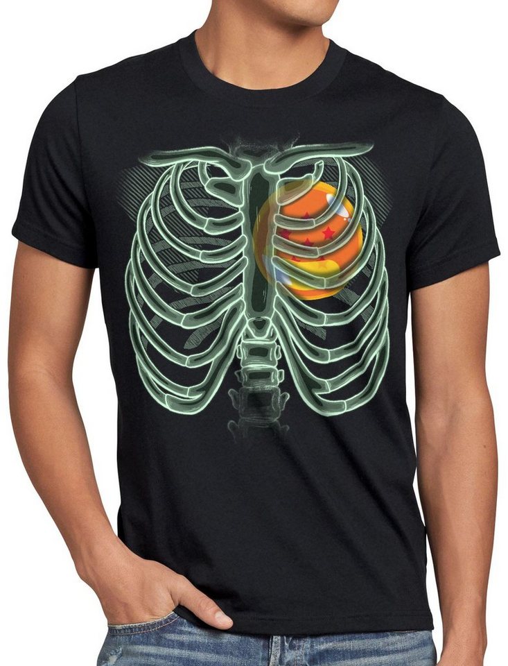 style3 Print-Shirt Herren T-Shirt X-Ray Dragon Balls röntgen Z von style3