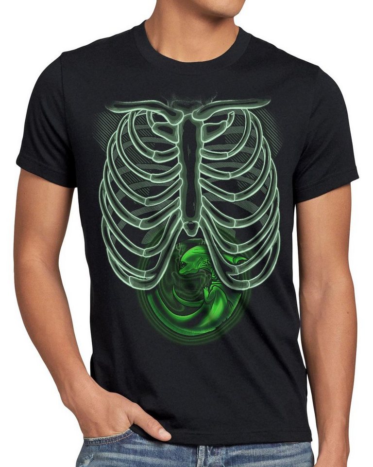 style3 Print-Shirt Herren T-Shirt X-Ray Xenomorph alien röntgen von style3