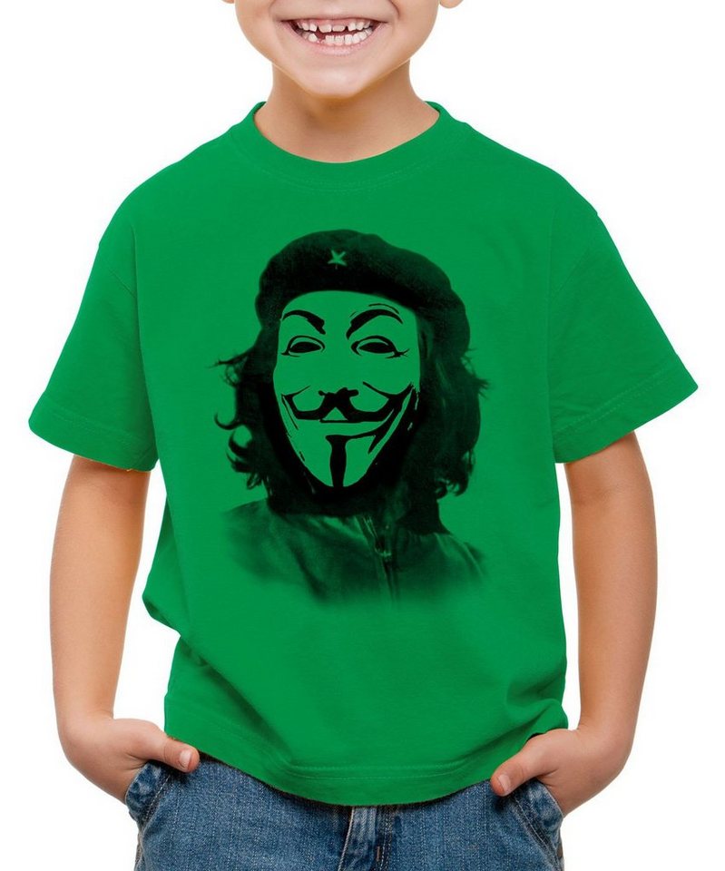 style3 Print-Shirt Kinder T-Shirt Anonymous Kuba Liberta Hacktivismus Netzkultur Guy Fawkes revolution von style3