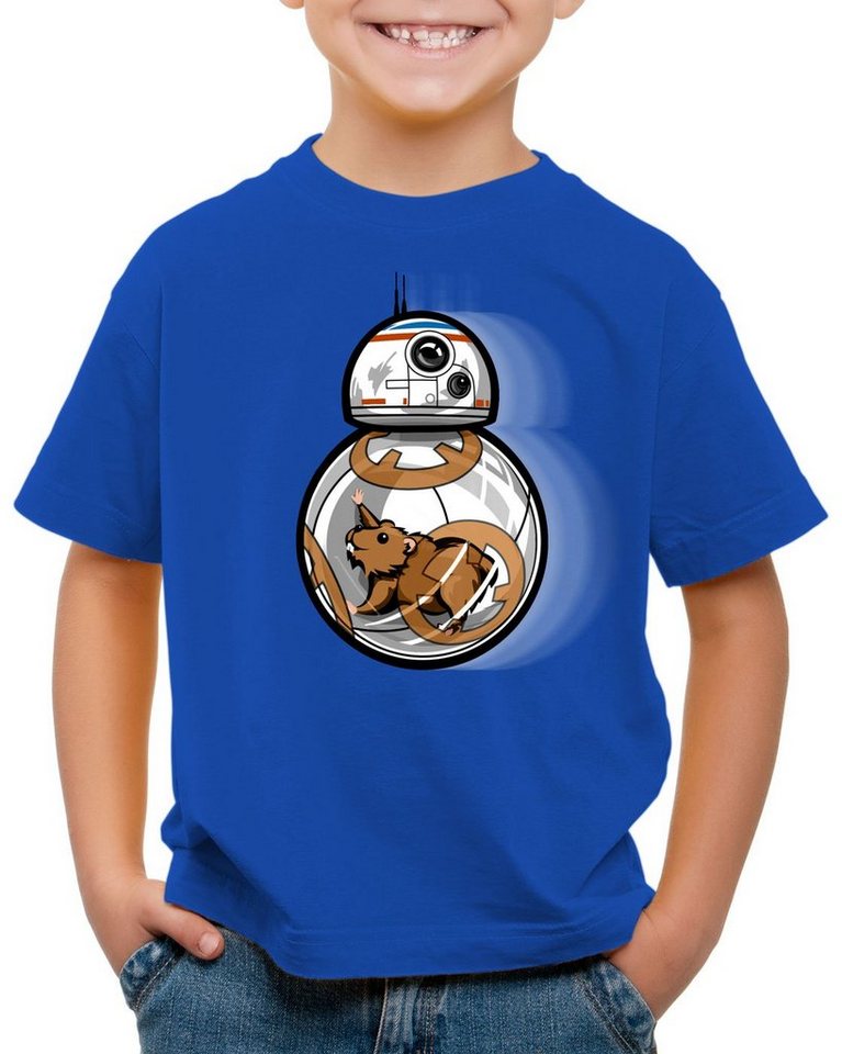 style3 Print-Shirt Kinder T-Shirt BB-8 Hamster astro droide roboter r2-d2 von style3