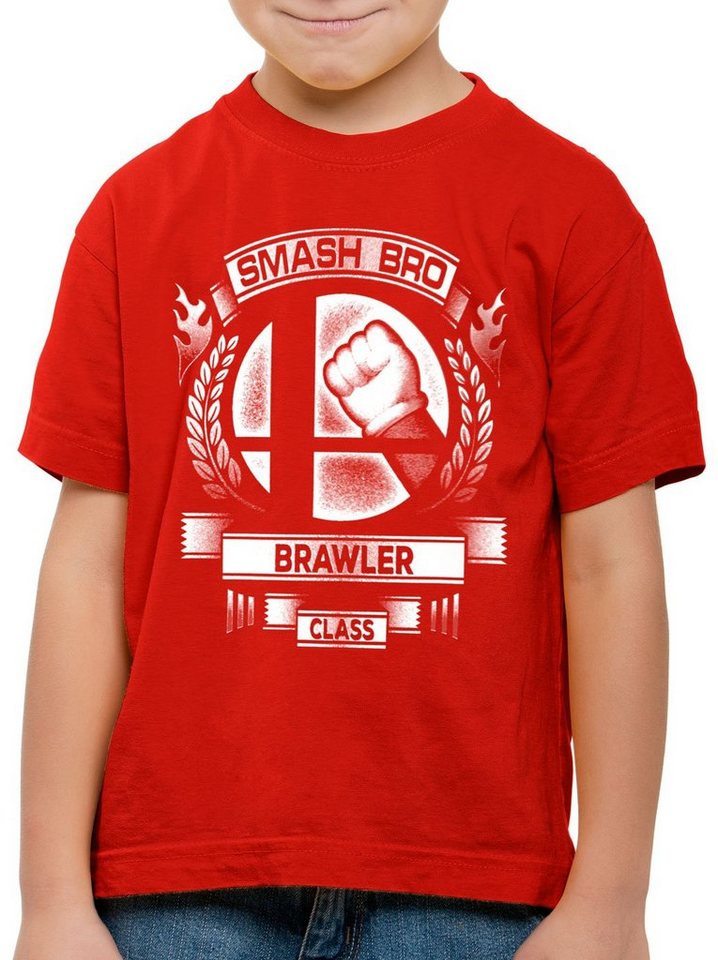 style3 Print-Shirt Kinder T-Shirt Brawler Smash ultimate brothers super switch von style3