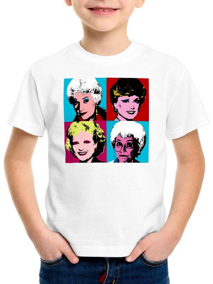 style3 Print-Shirt Kinder T-Shirt Color Girls golden florida sitcom warhol von style3