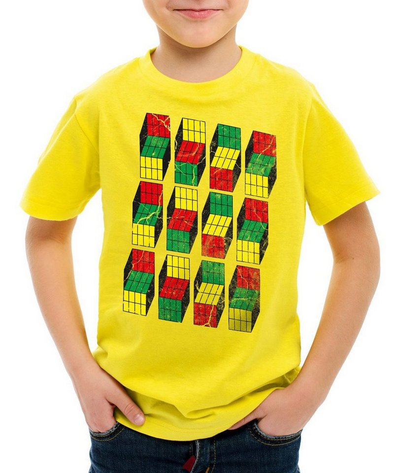 style3 Print-Shirt Kinder T-Shirt Cubes Sheldon Würfel Big Bang Rubik Meltig Cooper Zauber Theory von style3