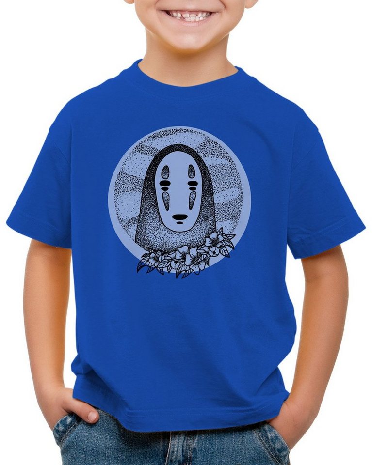 style3 Print-Shirt Kinder T-Shirt Dot Ohngesicht no-face zauberland reise anime manga chihiro von style3