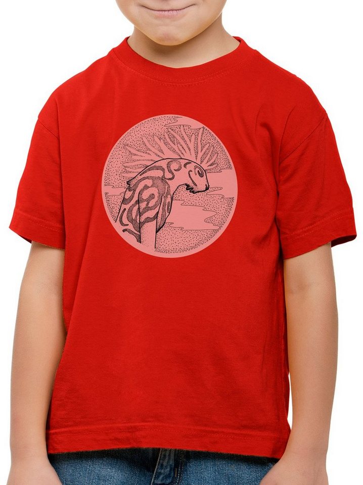 style3 Print-Shirt Kinder T-Shirt Dot Waldgott wolf prinzessin anime mononoke japan von style3