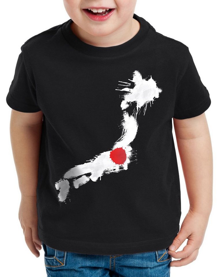 style3 Print-Shirt Kinder T-Shirt Flagge Japan Fußball Sport Nihon WM EM Fahne von style3