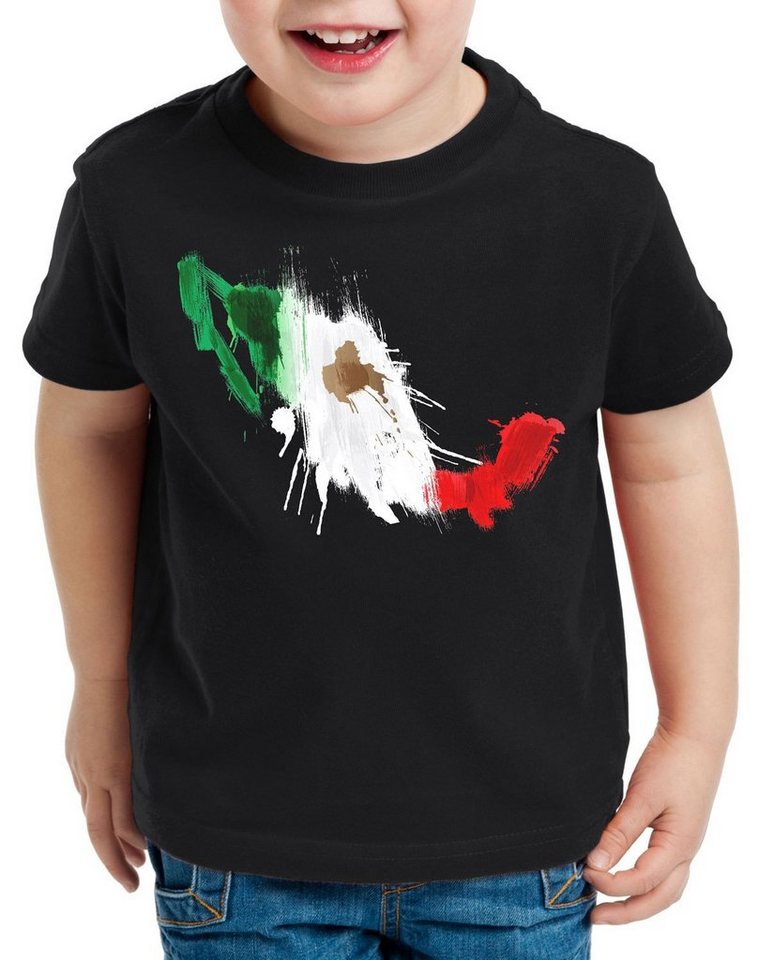 style3 Print-Shirt Kinder T-Shirt Flagge Mexiko Fußball Sport Mexico WM EM Fahne von style3