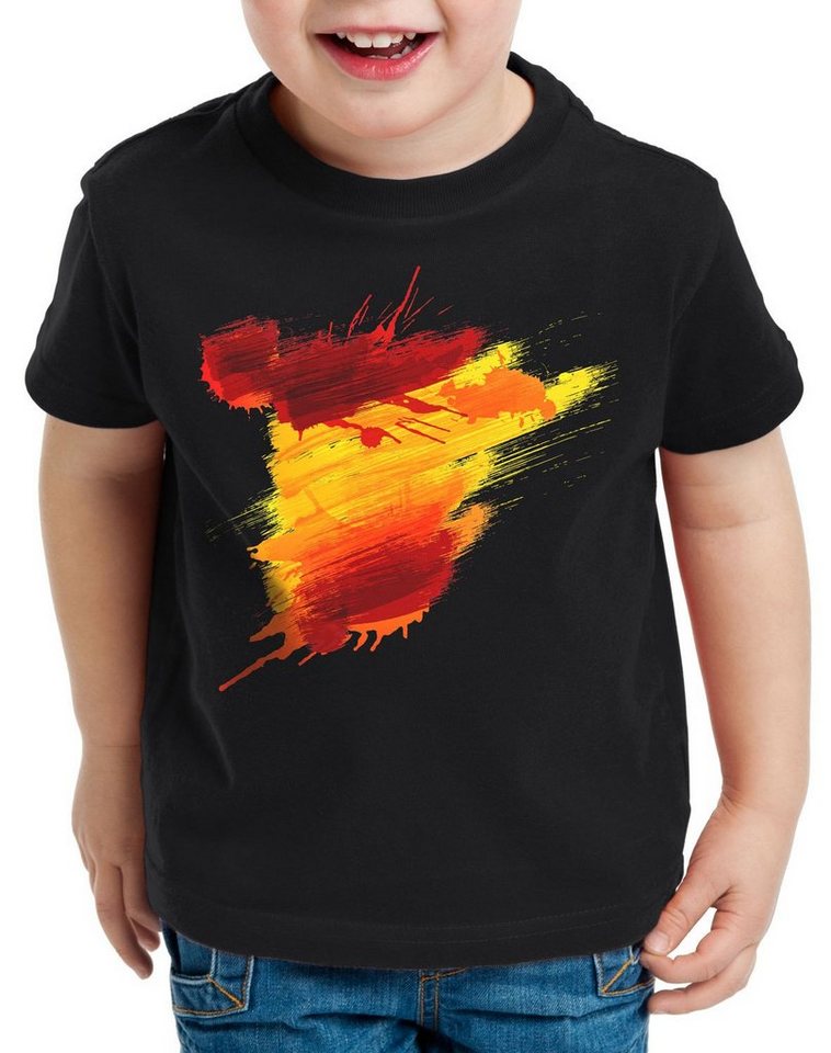 style3 Print-Shirt Kinder T-Shirt Flagge Spanien Fußball Sport Spain WM EM Fahne von style3