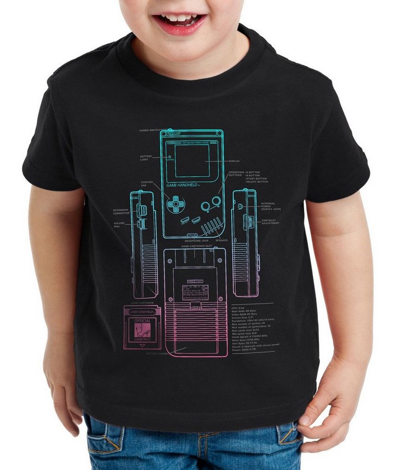 style3 Print-Shirt Kinder T-Shirt Game Handheld retro boy classic gamer von style3