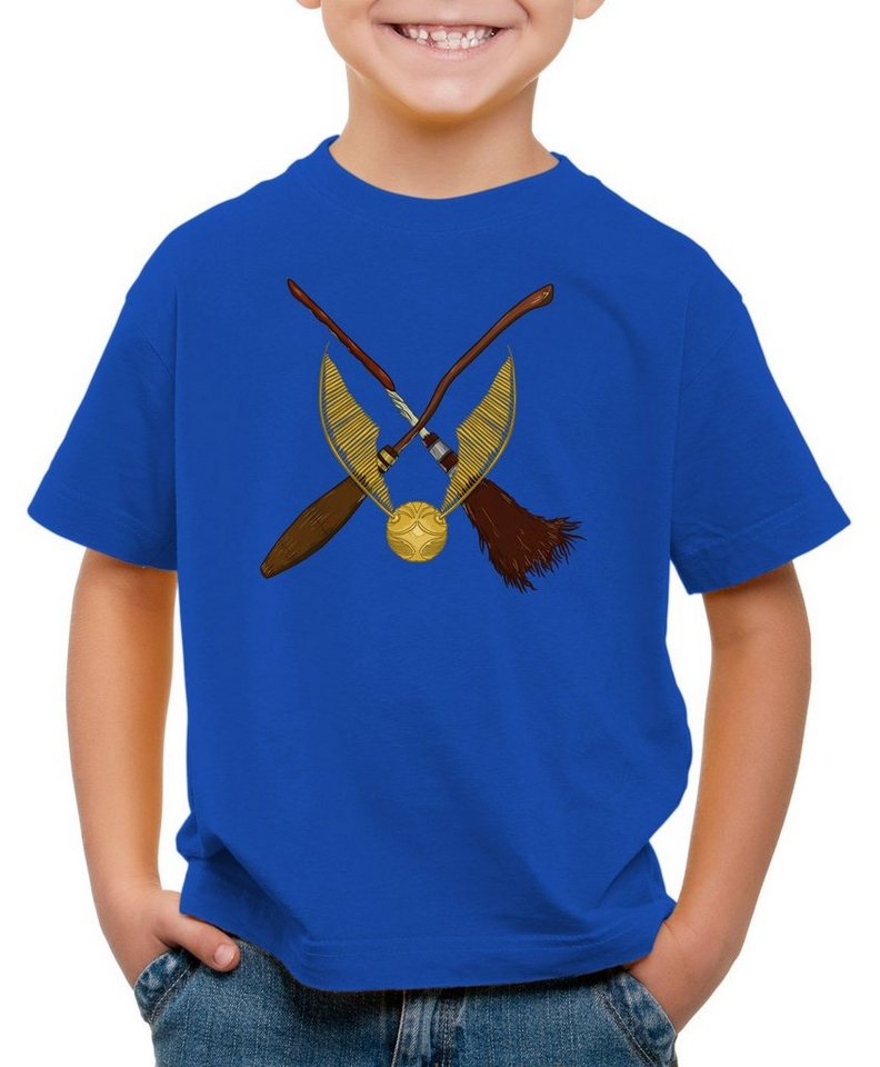 style3 Print-Shirt Kinder T-Shirt Goldener Schnatz turnier sport besen quidditch von style3