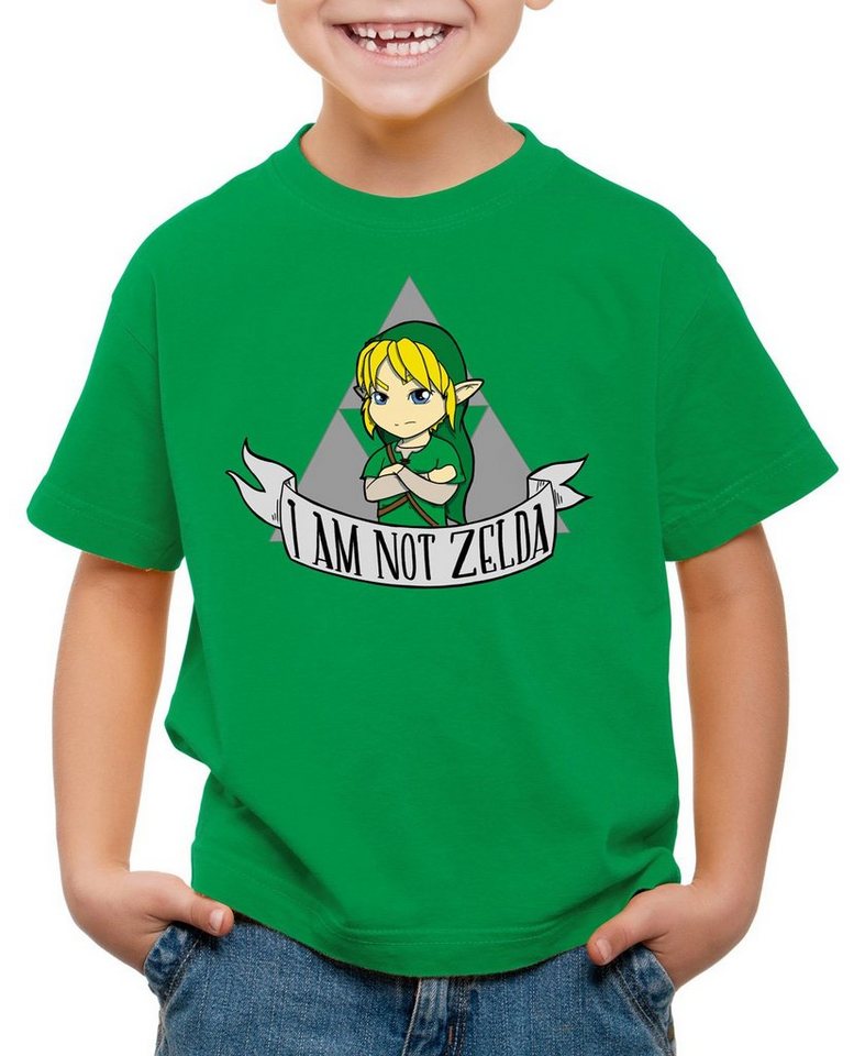 style3 Print-Shirt Kinder T-Shirt I am not Zelda link hyrule gamer von style3