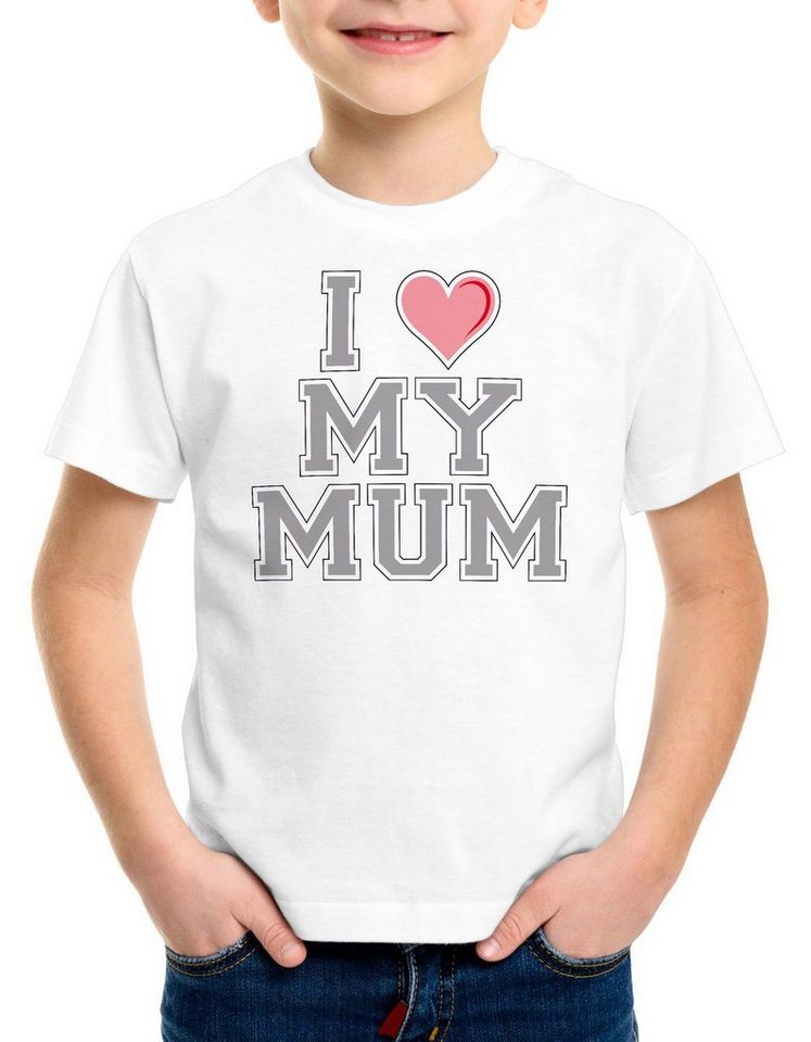 style3 Print-Shirt Kinder T-Shirt I love my Mum mama oma mutter muttertag geburtstag liebe new york von style3