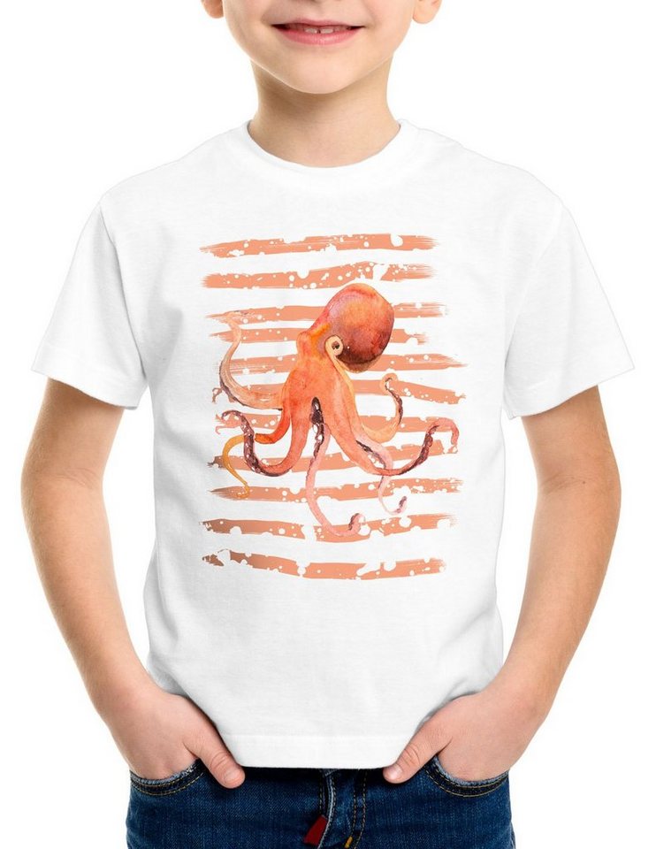 style3 Print-Shirt Kinder T-Shirt Inked oktopus octopus tintenfisch strand urlaub von style3