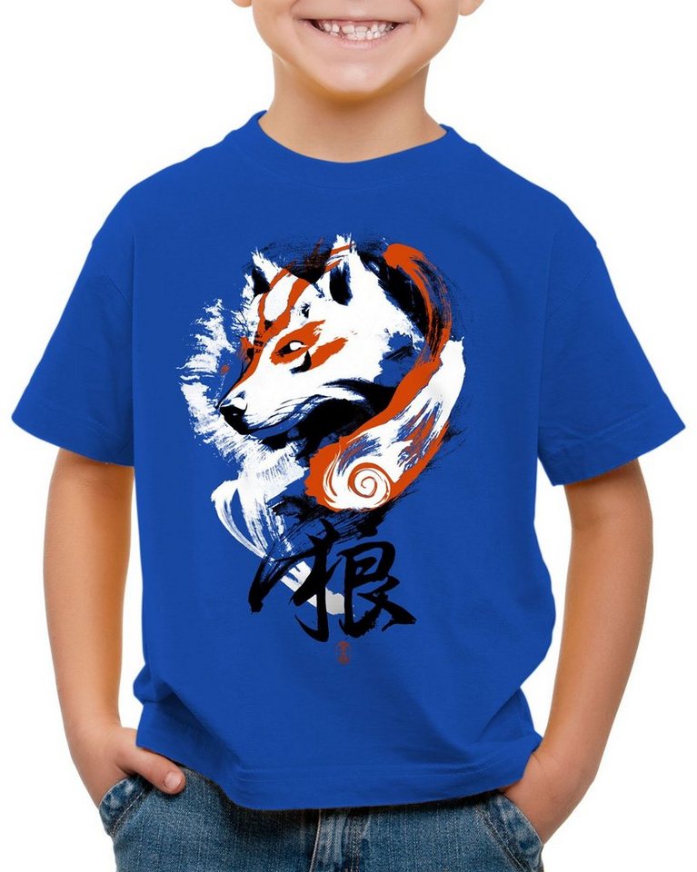 style3 Print-Shirt Kinder T-Shirt Kami japan videospiel amaterasu sumi-e von style3