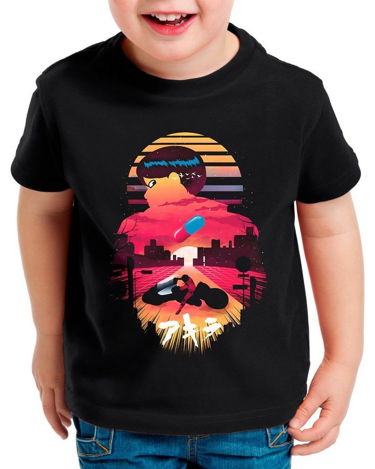 style3 Print-Shirt Kinder T-Shirt Kaneda Sunset akira manga anime cosplay japan von style3