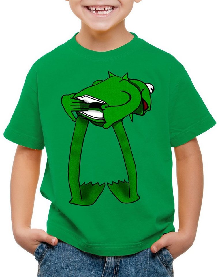 style3 Print-Shirt Kinder T-Shirt Kermit Frosch handpuppe von style3