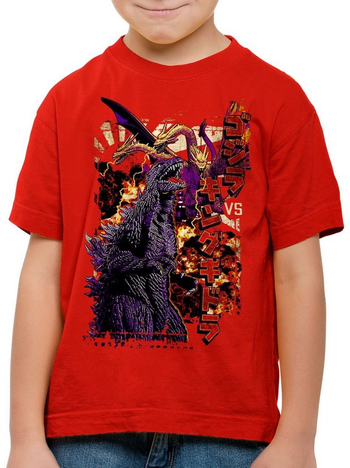 style3 Print-Shirt Kinder T-Shirt King Ghidorah gojira japanisches monster nippon tokio von style3