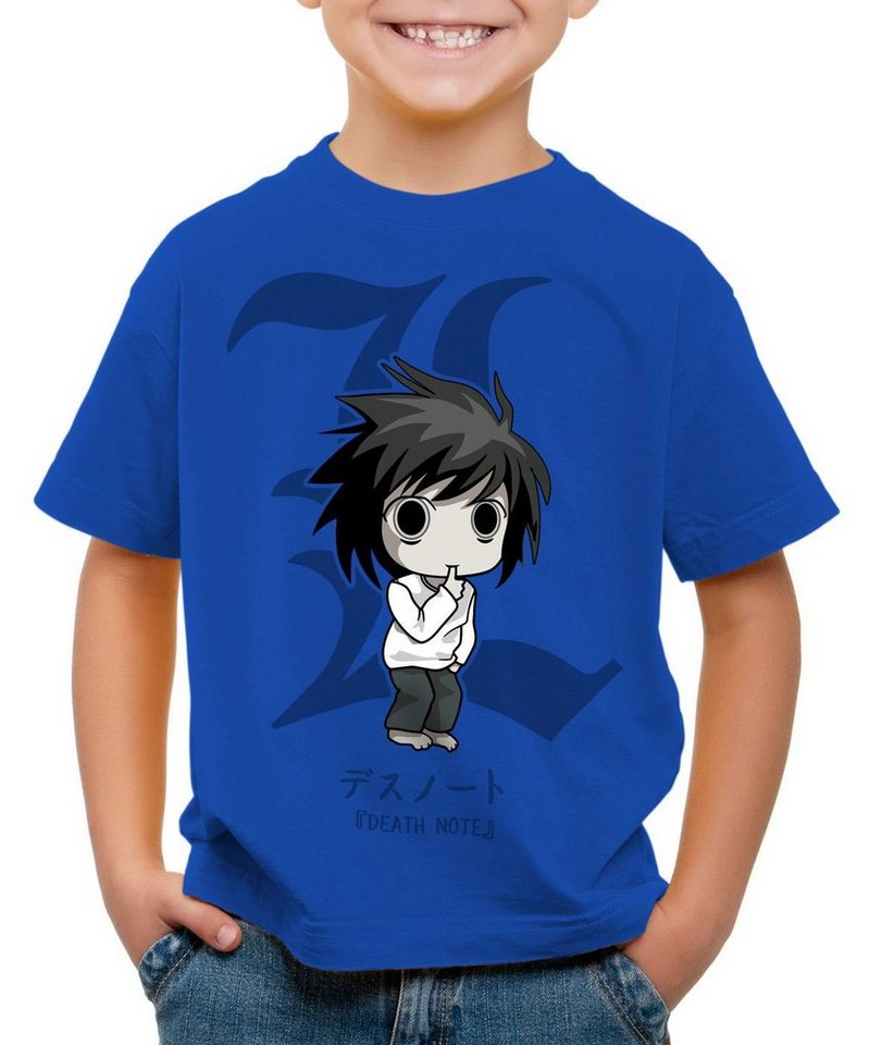 style3 Print-Shirt Kinder T-Shirt L Death Note Notizbuch Anime Manga Yagami von style3