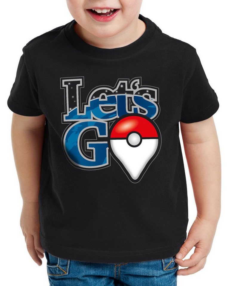 style3 Print-Shirt Kinder T-Shirt Let's Go Pokéball monster spiel online von style3