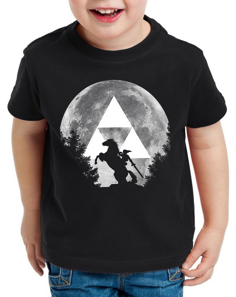 style3 Print-Shirt Kinder T-Shirt Link Epona Mond snes zelda ocarina von style3