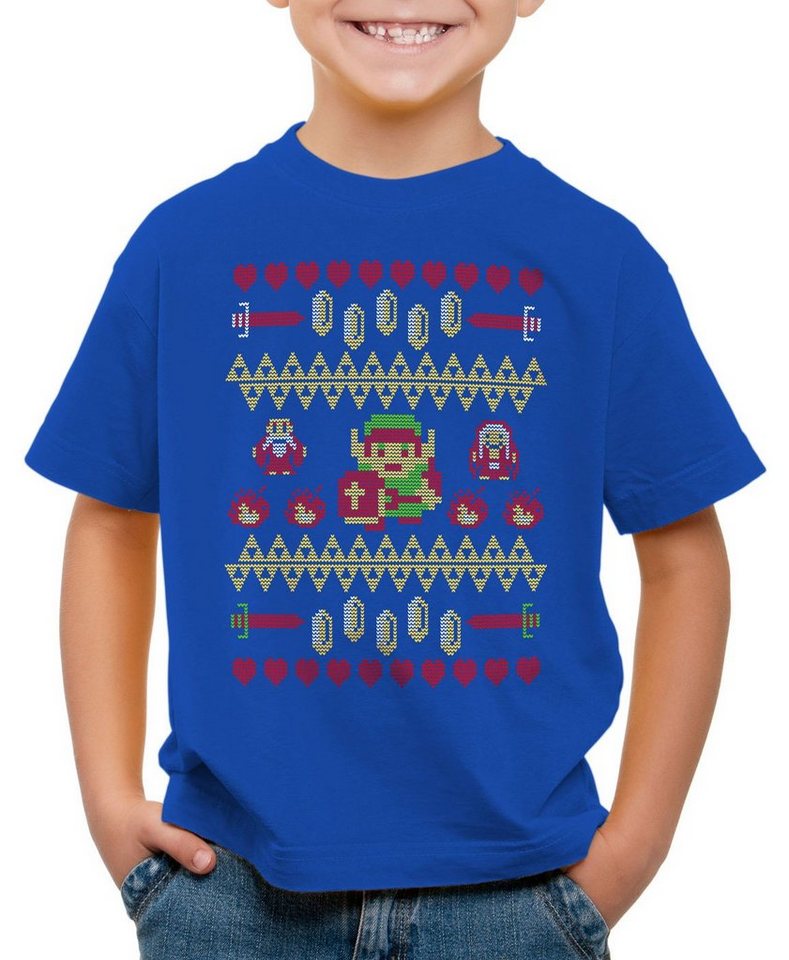 style3 Print-Shirt Kinder T-Shirt Link Ugly Christmas Sweater strick pulli weihnachten zelda xmas von style3