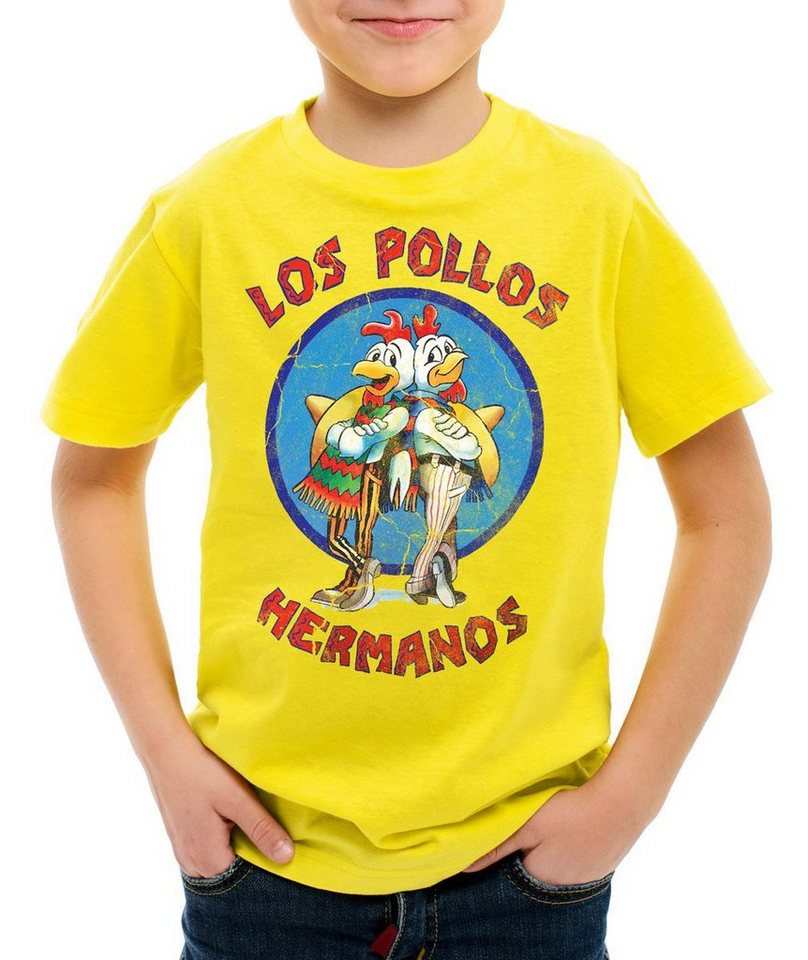 style3 Print-Shirt Kinder T-Shirt Los Pollos breaking hermanos heisenberg walter bad white chicken von style3