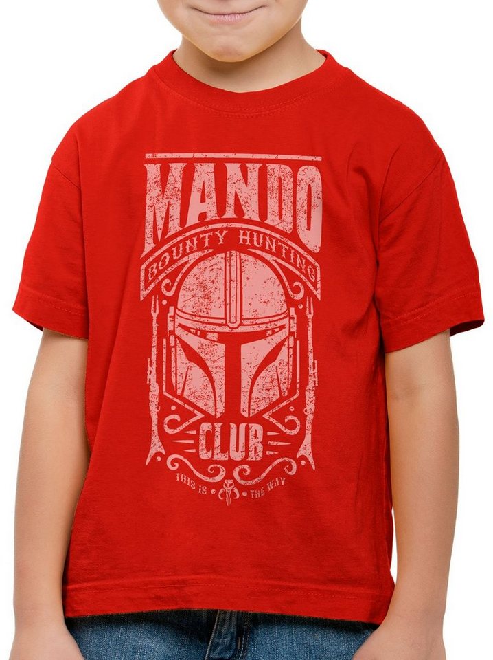 style3 Print-Shirt Kinder T-Shirt Mando T-Shirt für baby yoda bounty hunter von style3