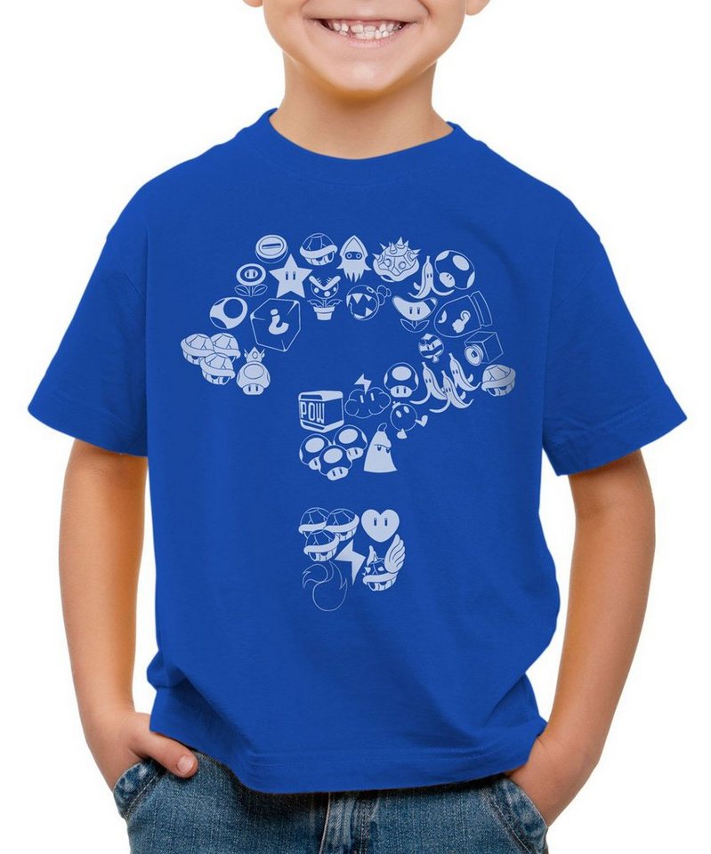 style3 Print-Shirt Kinder T-Shirt Mario Items level videospiel konsole super world von style3