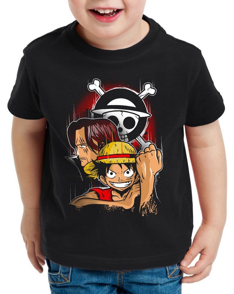 style3 Print-Shirt Kinder T-Shirt Monkey D. Ruffy strohhut bande anime manga von style3