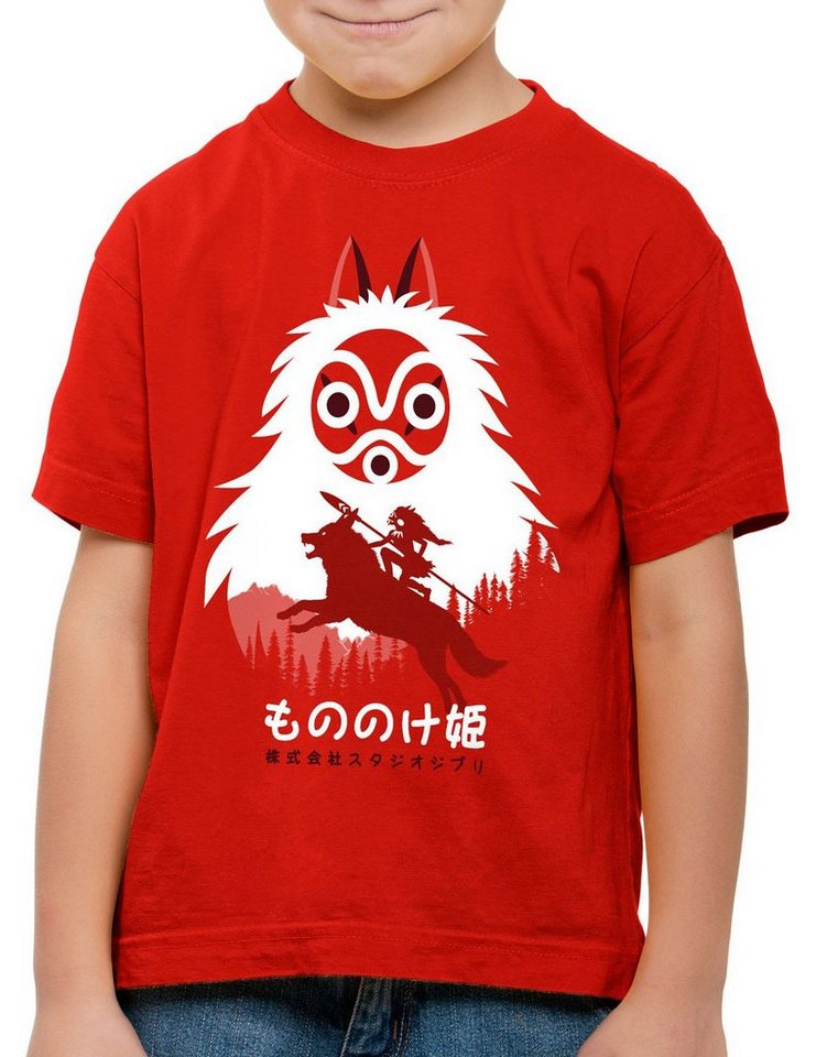 style3 Print-Shirt Kinder T-Shirt Mononoke Hime wolf prinzessin anime von style3