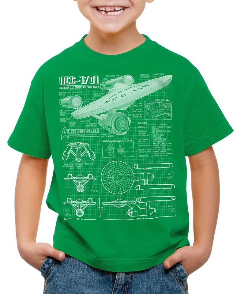 style3 Print-Shirt Kinder T-Shirt NCC-1701 christopher pike trek trekkie star von style3