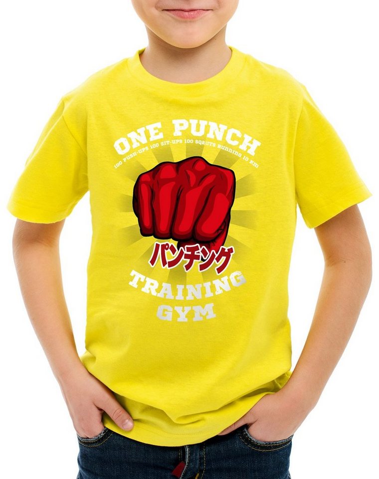 style3 Print-Shirt Kinder T-Shirt One Punch Gym saitama anime manga von style3