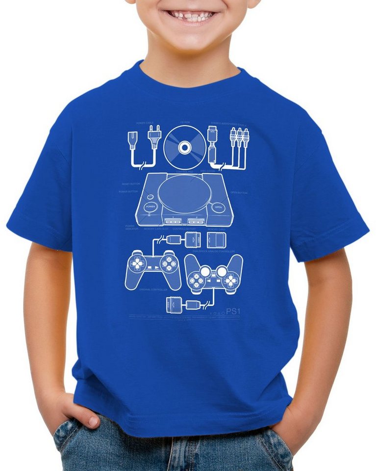 style3 Print-Shirt Kinder T-Shirt PS1 Retro Gamer PS gamepad konsole classic psx von style3