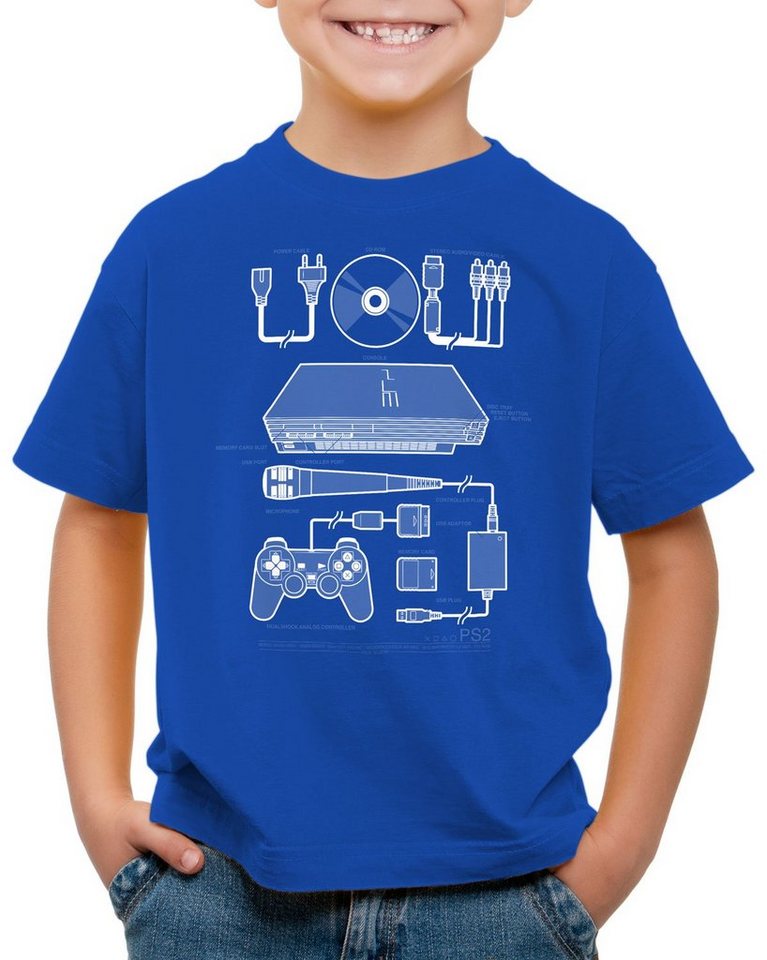 style3 Print-Shirt Kinder T-Shirt PS2 Retro Gamer PS gamepad konsole classic von style3