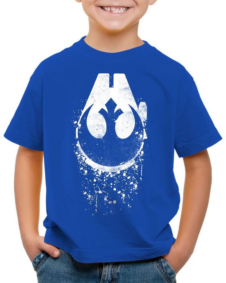 style3 Print-Shirt Kinder T-Shirt Rebel Star T-Shirt für xwing ywing yavin von style3