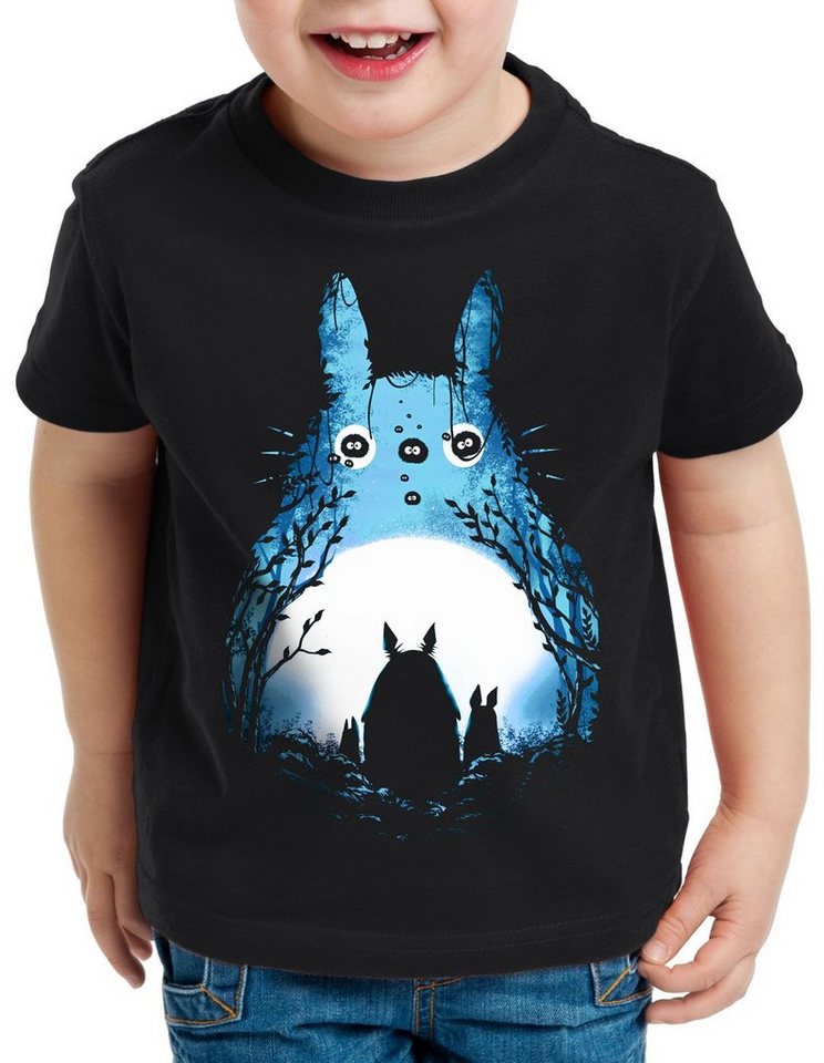 style3 Print-Shirt Kinder T-Shirt Russmännchen Vollmond totoro mein nachbar tonari no von style3