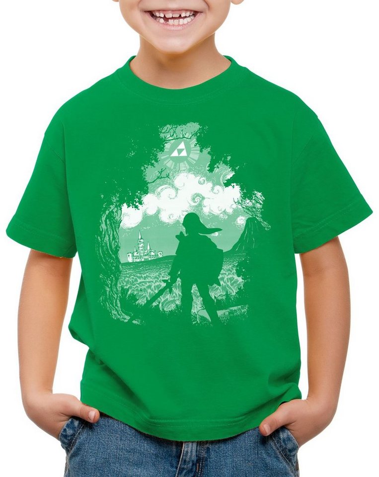 style3 Print-Shirt Kinder T-Shirt Schloß Hyrule legend of ocarina link von style3