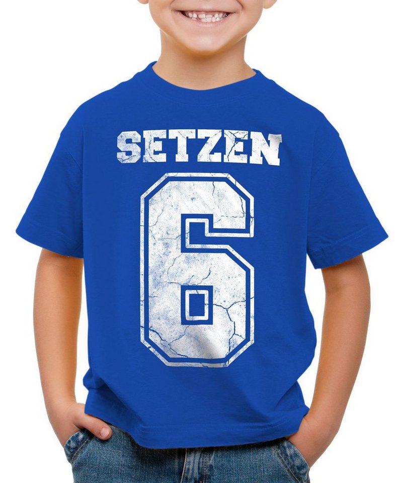 style3 Print-Shirt Kinder T-Shirt Setzen Sechs schule zeugnis abschluss von style3