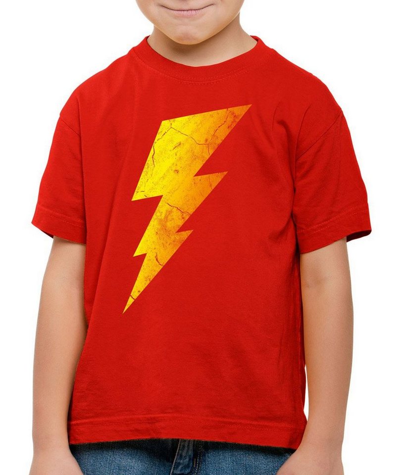 style3 Print-Shirt Kinder T-Shirt Sheldon Lightning Bolt Blitz flash bang Comic cooper big theory von style3