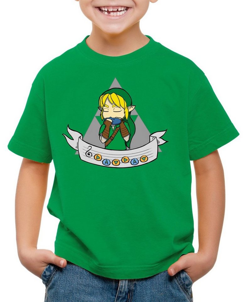 style3 Print-Shirt Kinder T-Shirt Song of Time link hyrule ocarina von style3