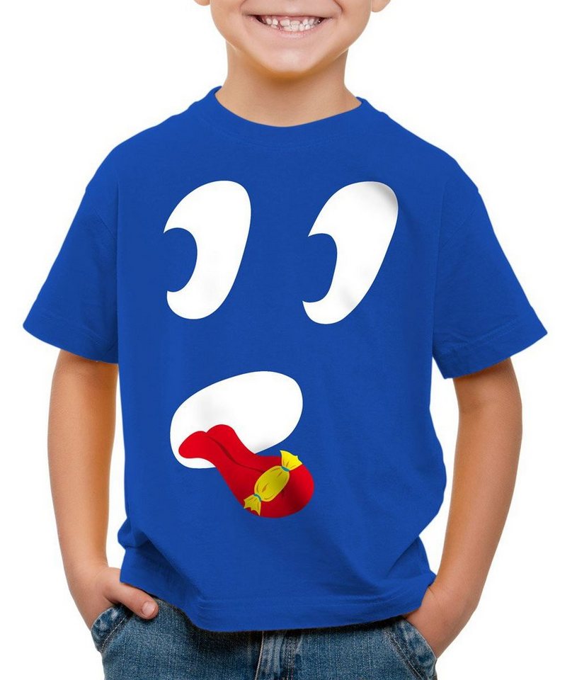 style3 Print-Shirt Kinder T-Shirt Süßer Geist Halloween Fasching Kostüm Gesicht Party Gag Kopf Fun von style3