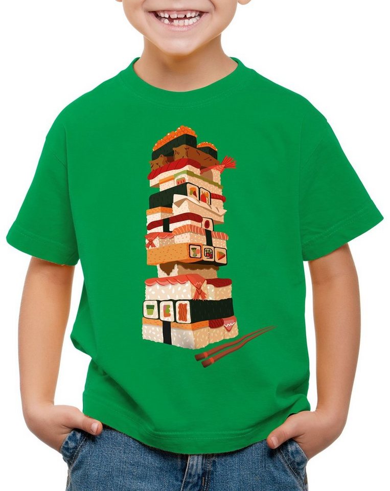 style3 Print-Shirt Kinder T-Shirt Sushi Tower japan japanisch spiel von style3