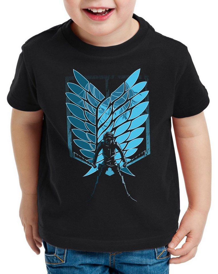 style3 Print-Shirt Kinder T-Shirt Titan Battle anime on attack aufklärungstruppe von style3