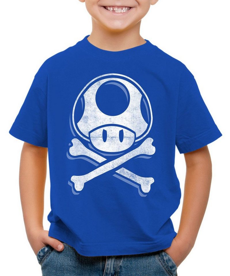 style3 Print-Shirt Kinder T-Shirt Toadskull mario totenkopf videospiel konsole super world von style3