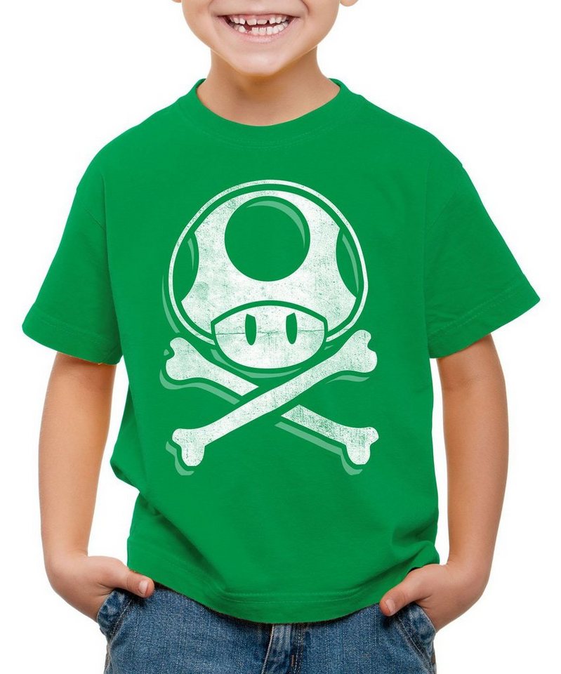 style3 Print-Shirt Kinder T-Shirt Toadskull mario totenkopf videospiel konsole super world von style3